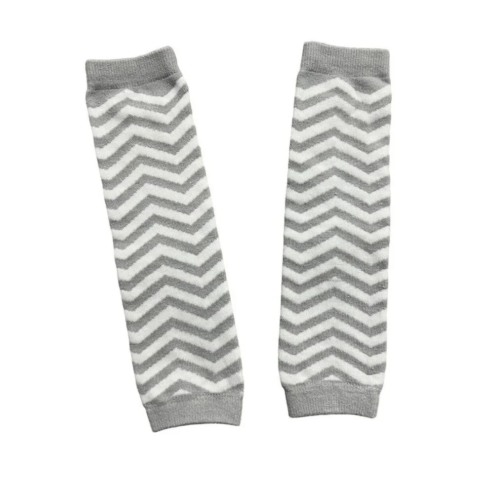 BL Baby Leggings One-Size Grey Chevron Leg Warmers